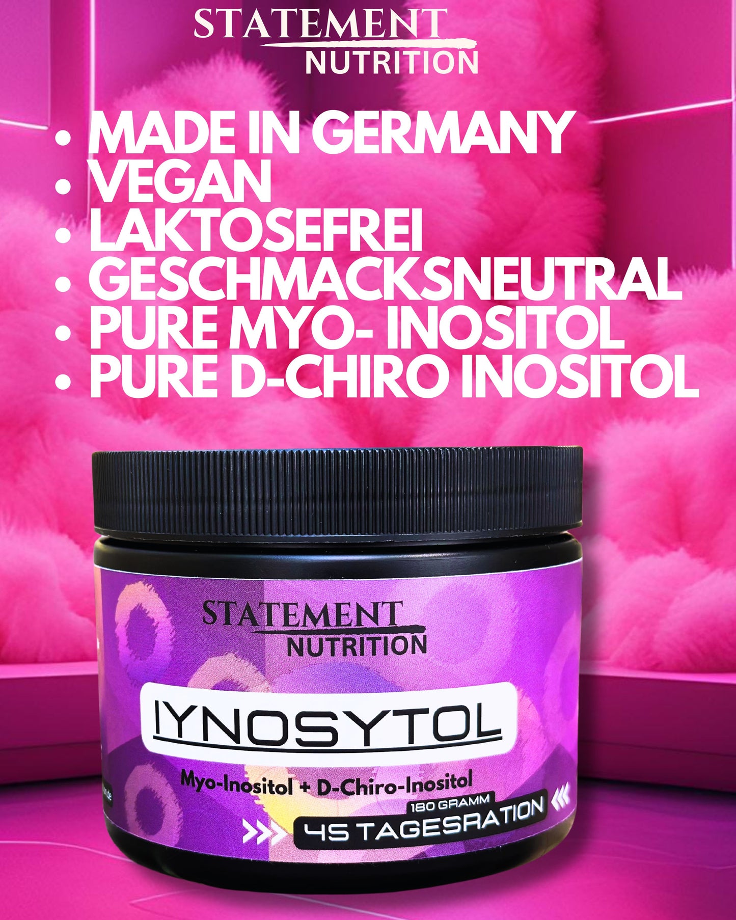 IYNOSYTOL BOX PULVER+*KAPSEL EDITION* MYO+D-CHIRO INOSITOL (4 Monatsvorrat)