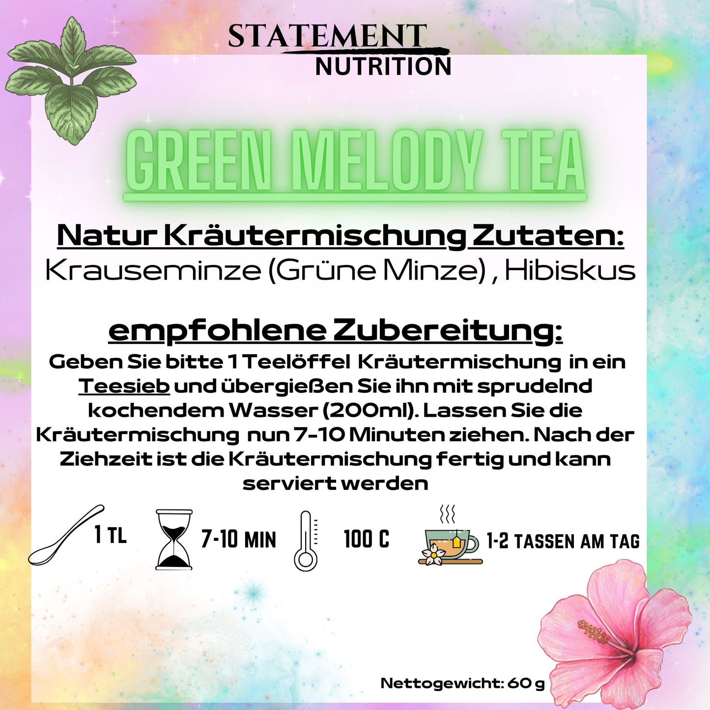 Green Melody Tea (Krauseminze und Hibiskus)