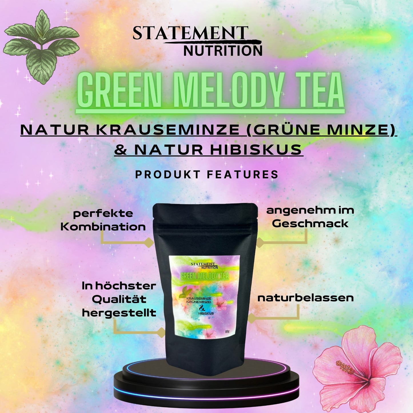 Green Melody Tea (Krauseminze und Hibiskus)